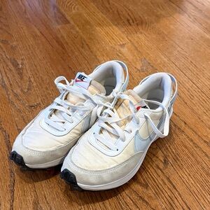 Nike Off-White/Light Blue Retro Waffle Sneakers